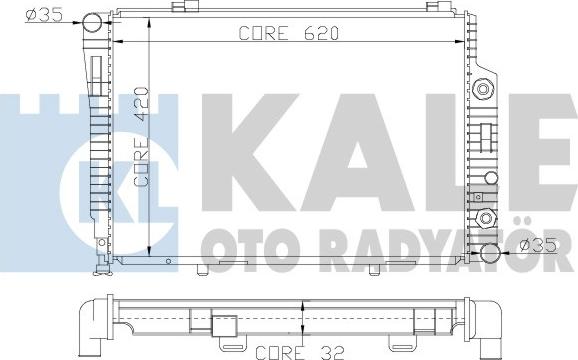 KALE OTO RADYATÖR 360300 - Радіатор, охолодження двигуна autocars.com.ua