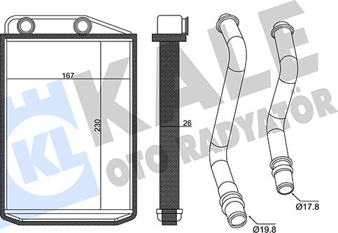KALE OTO RADYATÖR 360335 - Теплообмінник, опалення салону autocars.com.ua