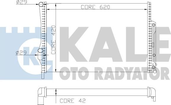 KALE OTO RADYATÖR 360400 - Радіатор, охолодження двигуна autocars.com.ua