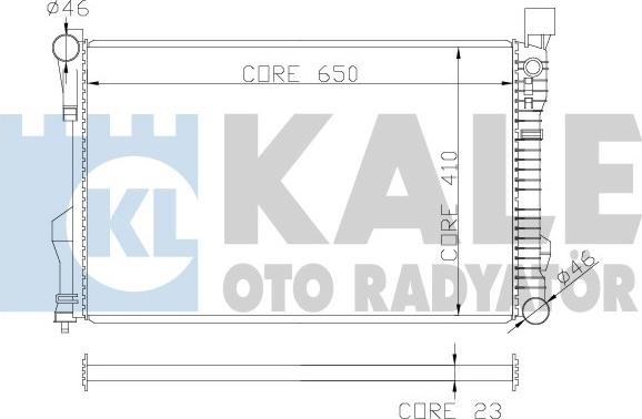 KALE OTO RADYATÖR 360600 - Радіатор, охолодження двигуна autocars.com.ua