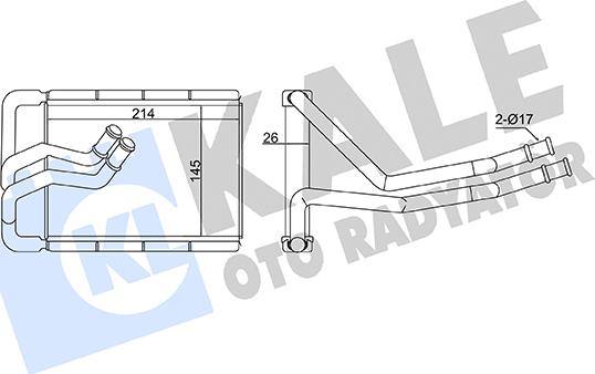 KALE OTO RADYATÖR 360825 - Теплообмінник, опалення салону autocars.com.ua