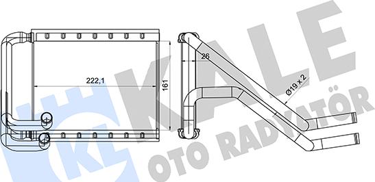 KALE OTO RADYATÖR 360835 - Теплообмінник, опалення салону autocars.com.ua