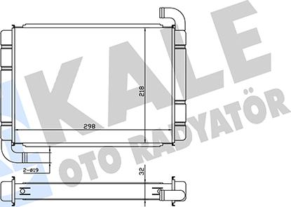 KALE OTO RADYATÖR 360860 - Теплообмінник, опалення салону autocars.com.ua