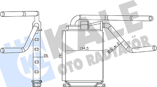 KALE OTO RADYATÖR 361110 - Теплообмінник, опалення салону autocars.com.ua