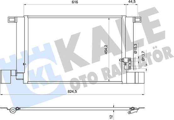 KALE OTO RADYATÖR 361275 - Конденсатор, кондиціонер autocars.com.ua