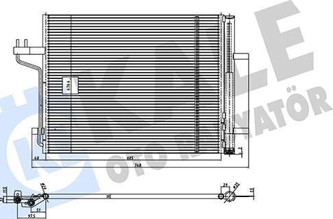KALE OTO RADYATÖR 361290 - Конденсатор, кондиціонер autocars.com.ua