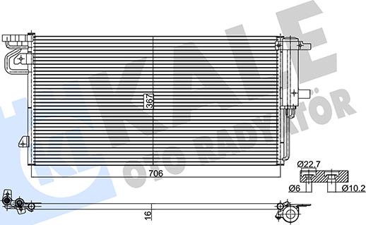 KALE OTO RADYATÖR 361295 - Конденсатор, кондиціонер autocars.com.ua