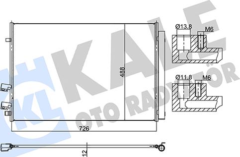 KALE OTO RADYATÖR 361405 - Конденсатор, кондиціонер autocars.com.ua