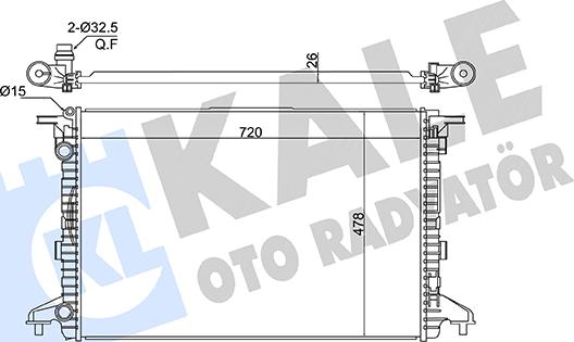 KALE OTO RADYATÖR 361420 - Радіатор, охолодження двигуна autocars.com.ua