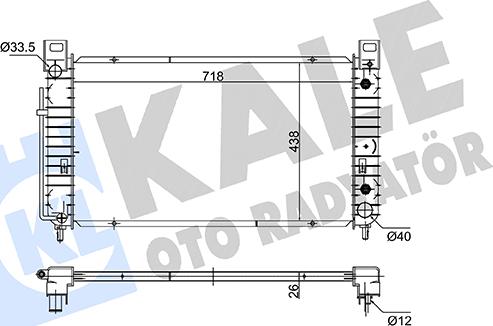 KALE OTO RADYATÖR 361435 - Радіатор, охолодження двигуна autocars.com.ua