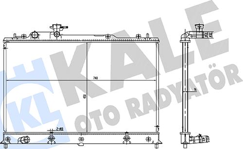KALE OTO RADYATÖR 361490 - Радіатор, охолодження двигуна autocars.com.ua