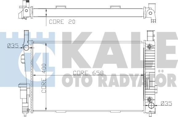 KALE OTO RADYATÖR 361700 - Радіатор, охолодження двигуна autocars.com.ua