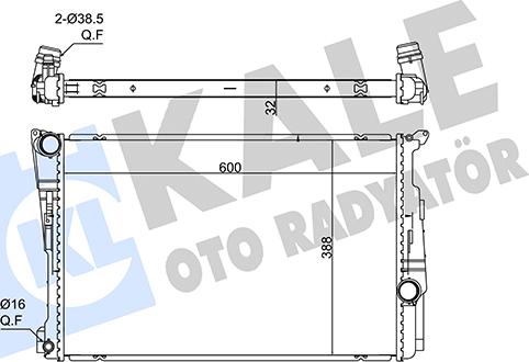 KALE OTO RADYATÖR 361715 - Радіатор, охолодження двигуна autocars.com.ua