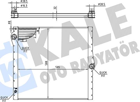 KALE OTO RADYATÖR 361720 - Радіатор, охолодження двигуна autocars.com.ua