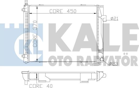 KALE OTO RADYATÖR 361900 - Радіатор, охолодження двигуна autocars.com.ua