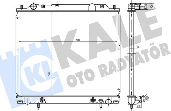 KALE OTO RADYATÖR 362270 - Радіатор, охолодження двигуна autocars.com.ua