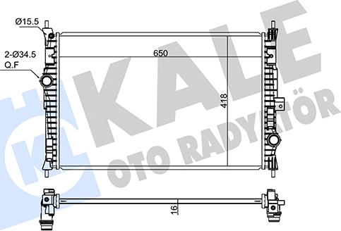 KALE OTO RADYATÖR 362345 - Радіатор, охолодження двигуна autocars.com.ua