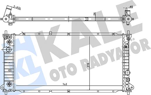 KALE OTO RADYATÖR 362350 - Радиатор, охлаждение двигателя autodnr.net