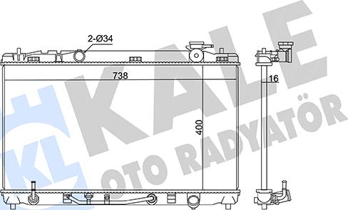 KALE OTO RADYATÖR 362405 - Радіатор, охолодження двигуна autocars.com.ua