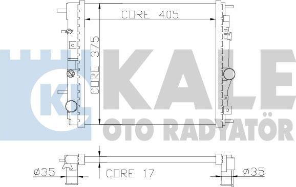 KALE OTO RADYATÖR 362500 - Радіатор, охолодження двигуна autocars.com.ua