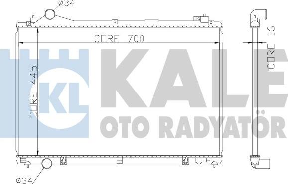 KALE OTO RADYATÖR 362600 - Радіатор, охолодження двигуна autocars.com.ua