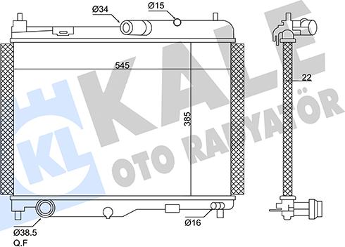 KALE OTO RADYATÖR 362610 - Радіатор, охолодження двигуна autocars.com.ua