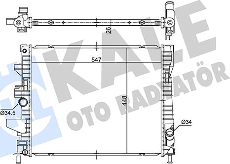 KALE OTO RADYATÖR 362675 - Радіатор, охолодження двигуна autocars.com.ua