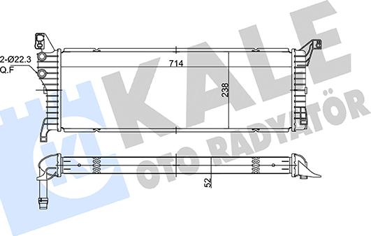 KALE OTO RADYATÖR 362775 - Низькотемпературний охолоджувач, інтеркулер autocars.com.ua