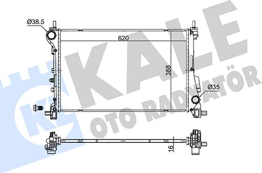 KALE OTO RADYATÖR 362795 - Радіатор, охолодження двигуна autocars.com.ua