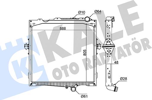 KALE OTO RADYATÖR 362835 - Радіатор, охолодження двигуна autocars.com.ua