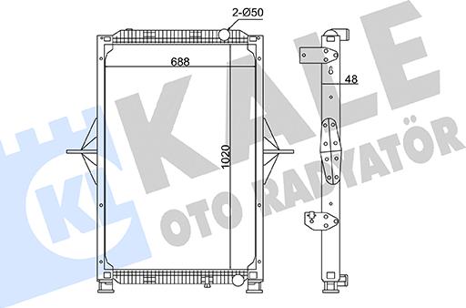 KALE OTO RADYATÖR 362845 - Радіатор, охолодження двигуна autocars.com.ua