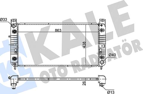 KALE OTO RADYATÖR 362975 - Радіатор, охолодження двигуна autocars.com.ua