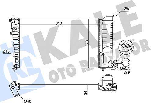 KALE OTO RADYATÖR 363080 - Радіатор, охолодження двигуна autocars.com.ua