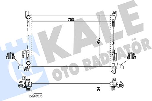 KALE OTO RADYATÖR 363085 - Радіатор, охолодження двигуна autocars.com.ua