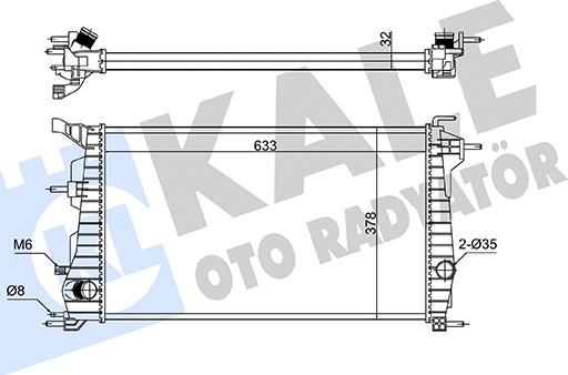 KALE OTO RADYATÖR 363105 - Радіатор, охолодження двигуна autocars.com.ua