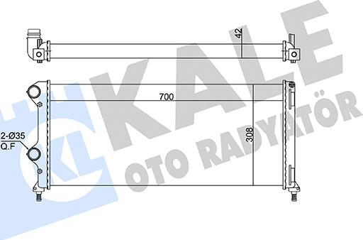 KALE OTO RADYATÖR 363115 - Радіатор, охолодження двигуна autocars.com.ua