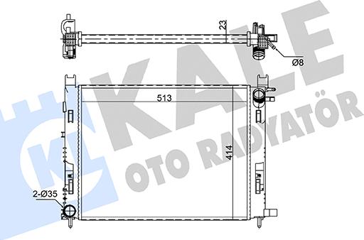 KALE OTO RADYATÖR 363120 - Радіатор, охолодження двигуна autocars.com.ua