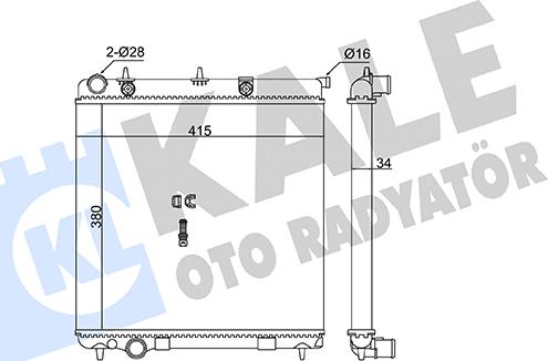 KALE OTO RADYATÖR 363125 - Радіатор, охолодження двигуна autocars.com.ua