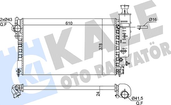 KALE OTO RADYATÖR 363130 - Радіатор, охолодження двигуна autocars.com.ua