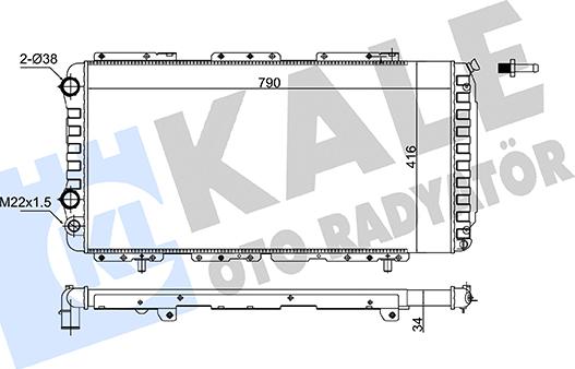 KALE OTO RADYATÖR 363140 - Радіатор, охолодження двигуна autocars.com.ua