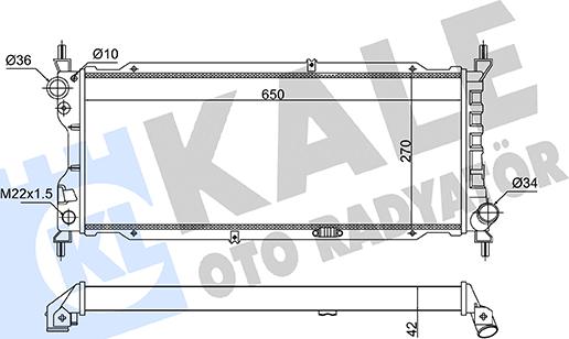 KALE OTO RADYATÖR 363150 - Радіатор, охолодження двигуна autocars.com.ua