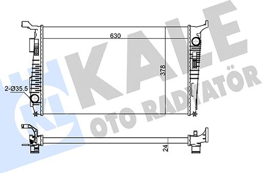 KALE OTO RADYATÖR 363155 - Радіатор, охолодження двигуна autocars.com.ua