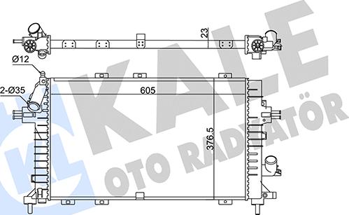 KALE OTO RADYATÖR 363165 - Радіатор, охолодження двигуна autocars.com.ua