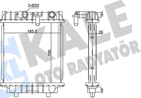 KALE OTO RADYATÖR 363175 - Радіатор, охолодження двигуна autocars.com.ua