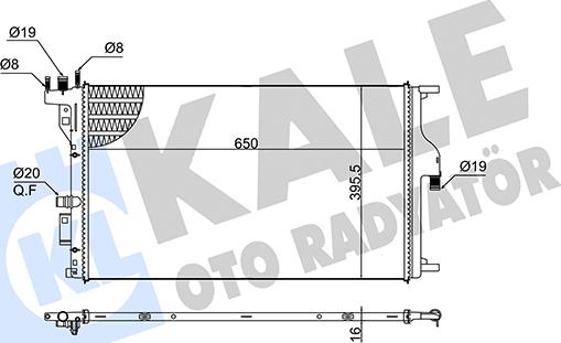 KALE OTO RADYATÖR 363210 - Низькотемпературний охолоджувач, інтеркулер autocars.com.ua