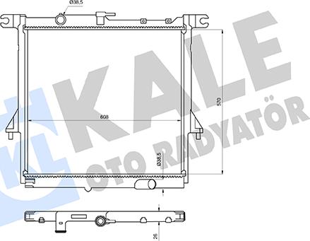 KALE OTO RADYATÖR 363235 - Радіатор, охолодження двигуна autocars.com.ua