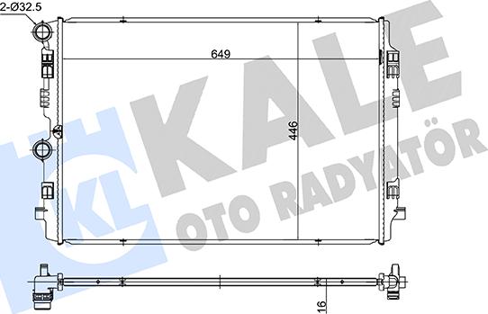 KALE OTO RADYATÖR 363240 - Радіатор, охолодження двигуна autocars.com.ua