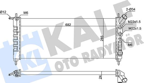 KALE OTO RADYATÖR 363260 - Радіатор, охолодження двигуна autocars.com.ua