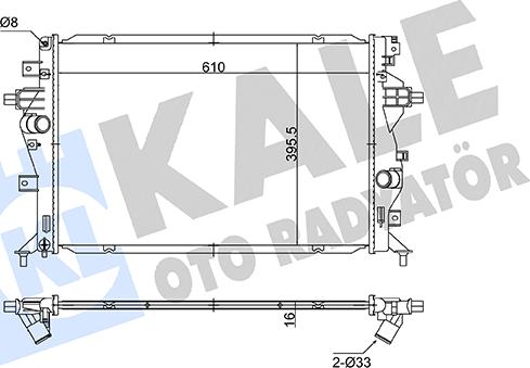 KALE OTO RADYATÖR 363270 - Радіатор, охолодження двигуна autocars.com.ua