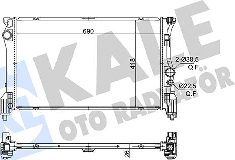 KALE OTO RADYATÖR 363280 - Радіатор, охолодження двигуна autocars.com.ua